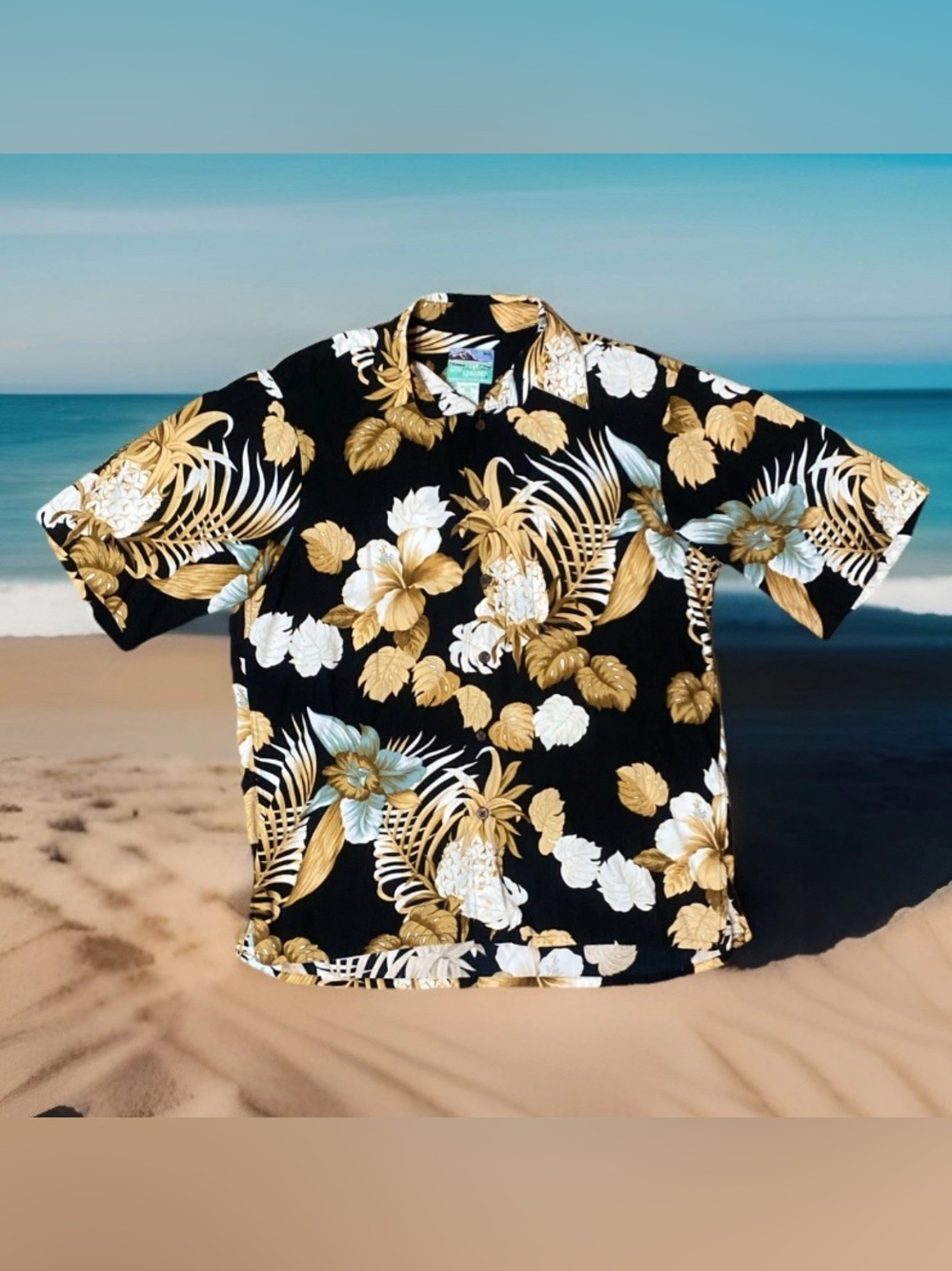 Reyn Spooner Flower Hawaiian Aloha Shirt Size: Small Copyrighted Print